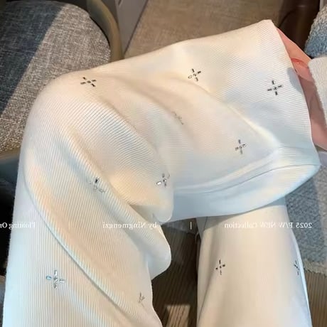 ビジュークロスニットパンツ 2色展開
