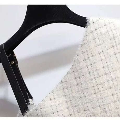 ニットチュールワンピース ベストセット 2色展開