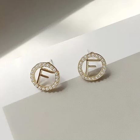 【即納】パールサークル ピアス