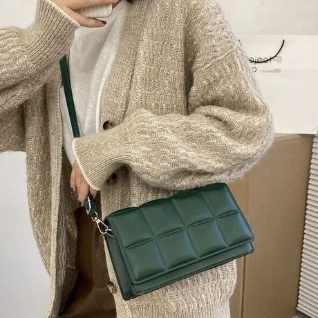 ブロックキルティング ショルダーバッグ 4色展開