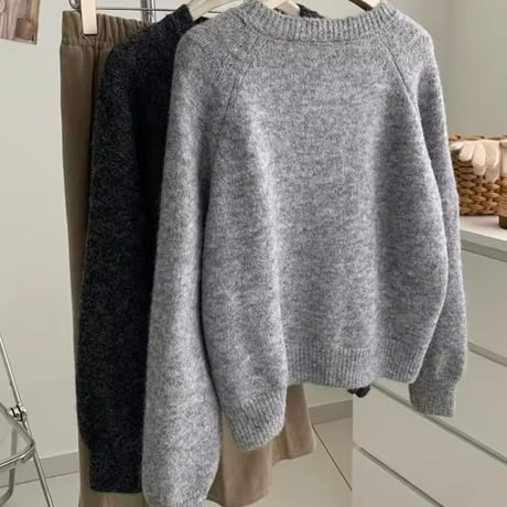 ハートボタンカーディガン 3色展開