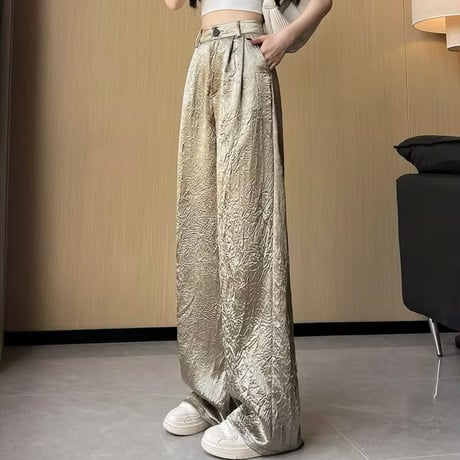 ジャガードハイウエストパンツ 3色展開