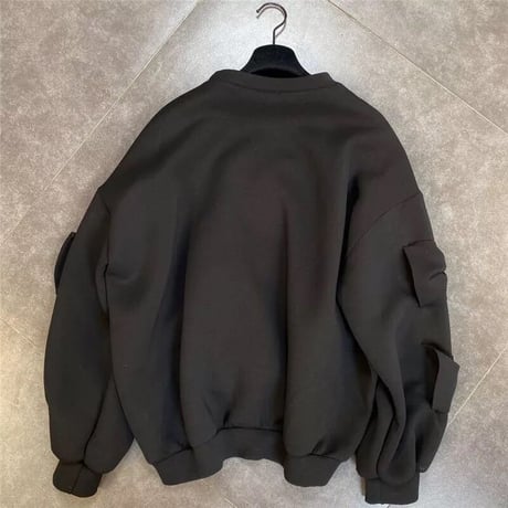 ビジューリボンステッチ スウェットトップス 2色展開