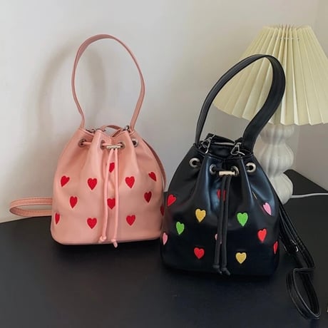 ハートステッチ ポシェットバッグ 3色展開