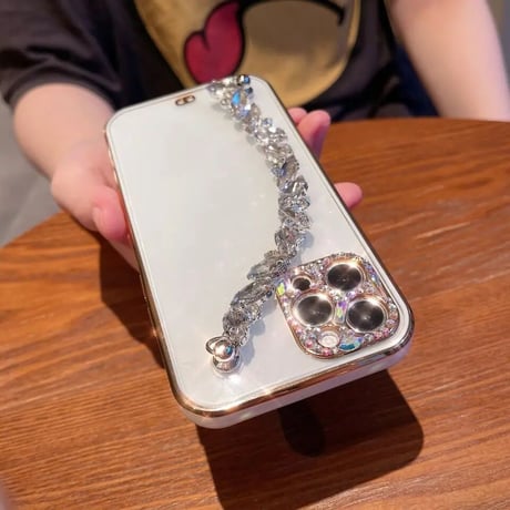 ビジューストラップ iPhoneケース 6色展開