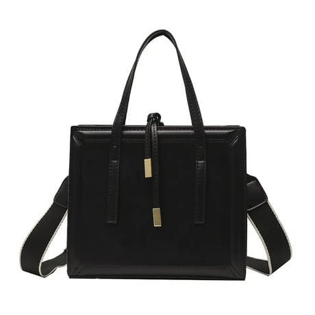 ストラップ レザースクエアバッグ 9色展開