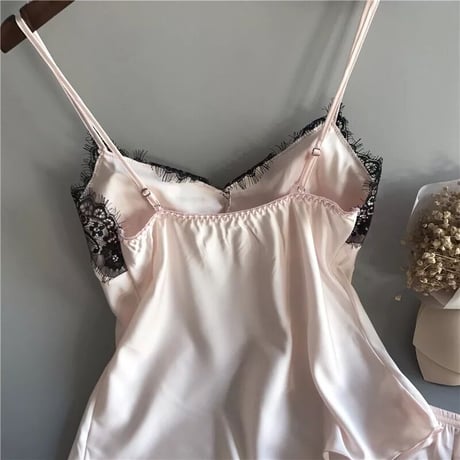 サテンレース インナーセットアップ 4色展開