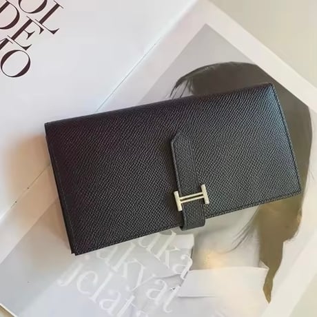 バックルレザー長財布 3色展開