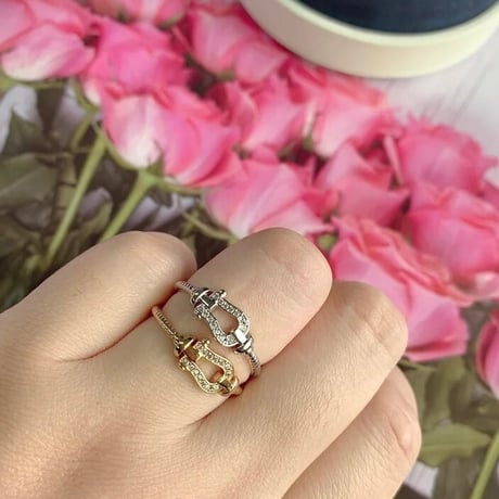 【Silver925】ジルコニアモチーフ リング 3色展開