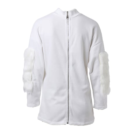 スリーブファー ジッパーニット 2色展開