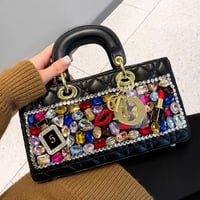 カラフルビジューキルティングバッグ