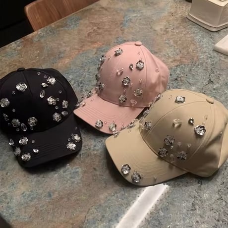 スパンコールフラワーキャップ 4色展開