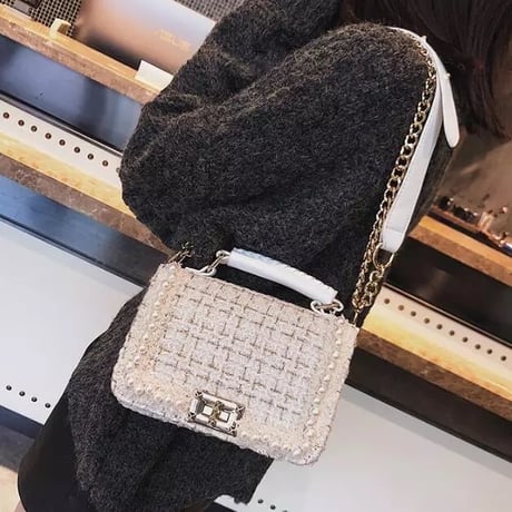パールツイード チェーンバッグ 2色展開