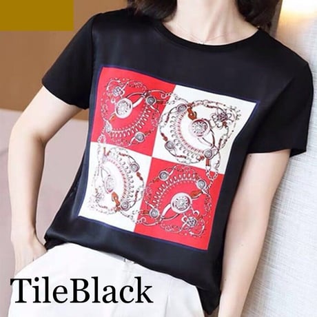 【即納あり】サテン切り替え Tシャツ 6色展開