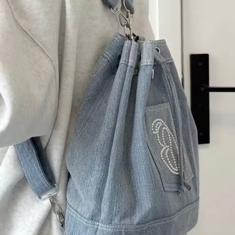 シルバードットポケットリュックサック