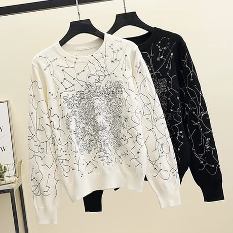 サインステッチ ニット 2色展開