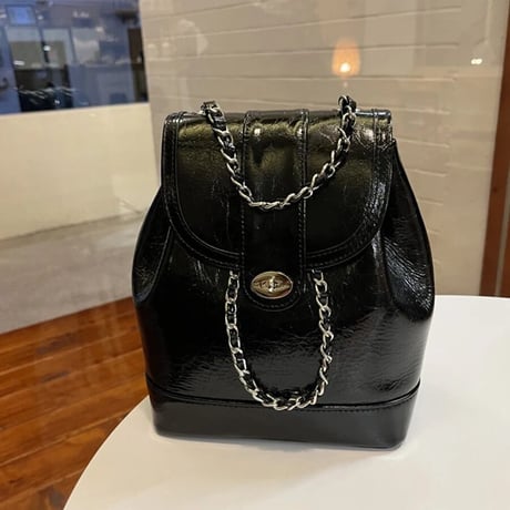 エコレザー チェーンバックパック 6色展開