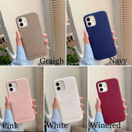 【カスタム】ゴールドイニシャル レザーiPhoneケース 13色展開