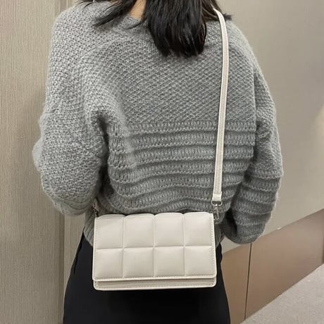 ブロックキルティング ショルダーバッグ 4色展開