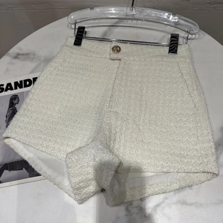 ハイウエストラメ モチーフショートパンツ 3色展開