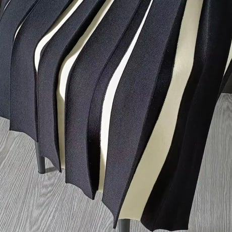 ストライププリーツニットスカート 3色展開
