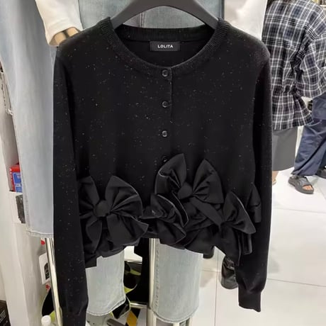 リボンステッチカーディガン 3色展開