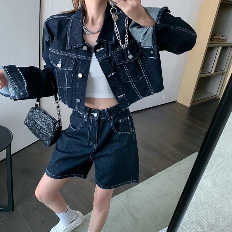 単品販売あり】デニムジャケット ハーフパンツ | Selectshop.Joie