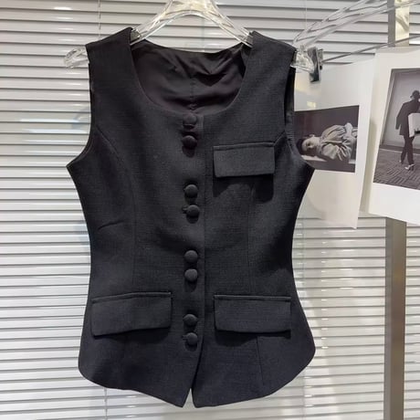 ウエストスリムベスト チュールスカートセット 3色展開