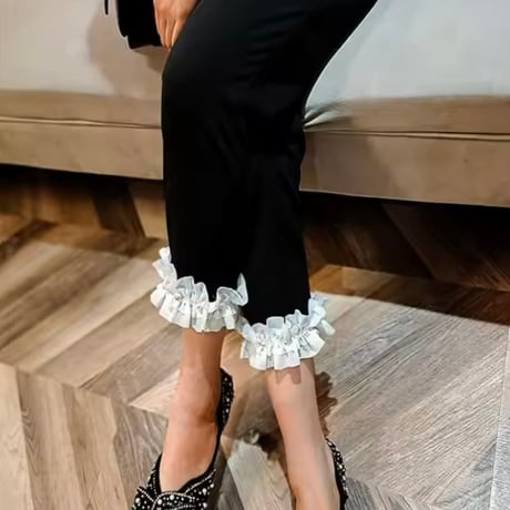 パールフリルステッチパンツ 2色展開