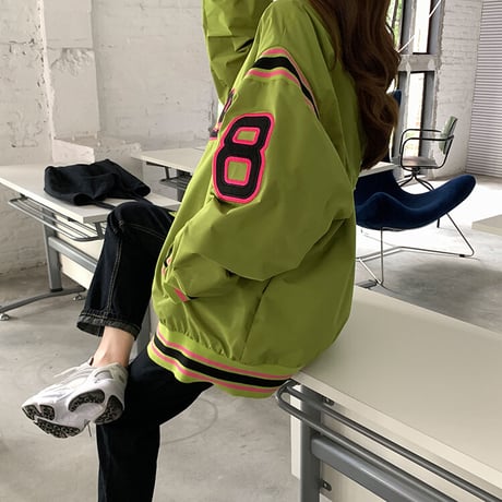 ロゴ オーバー ブルゾン 3色展開