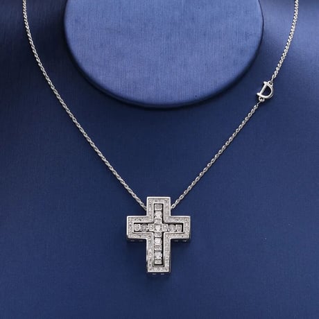 【Silver925】ダブルクロス モチーフネックレス 2色展開