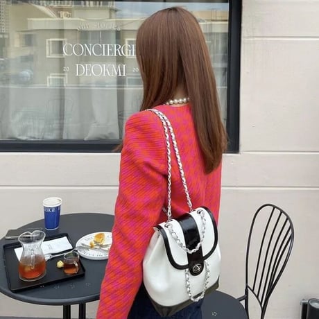 エコレザー チェーンバックパック 6色展開