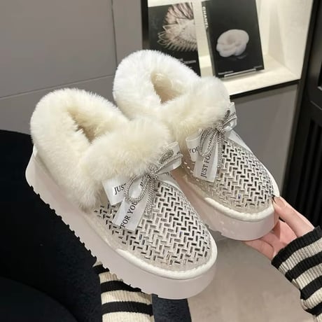ビジューリボンファースリッポン 2色展開