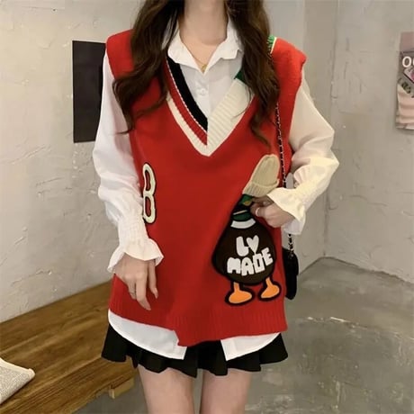 ダックデザイン ニットベスト 4色展開