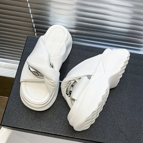 シルバーモチーフ クッションサンダル 3色展開