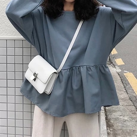 フリルスウェットトップス 4色展開