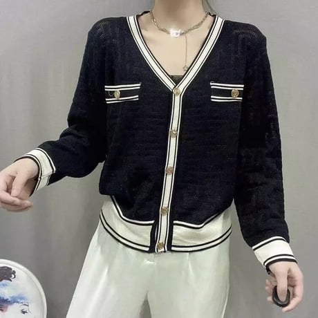 モダンライン カーディガン 2色展開