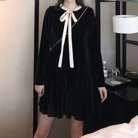 タイフレアベロアワンピース