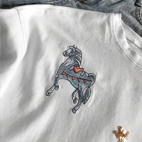 ホーススパンコールスターTシャツ 2色展開