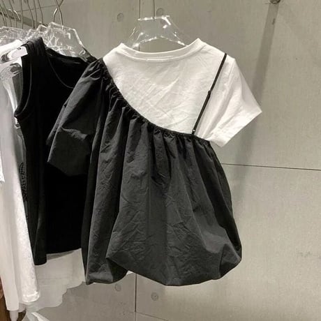 カシュクールブラウス メッセージTシャツ