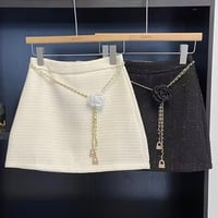 フラワーベルトツイードスカート 2色展開