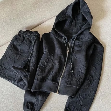 アルファベットスウェット セットアップ 2色展開