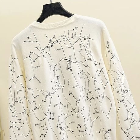 サインステッチ ニット 2色展開