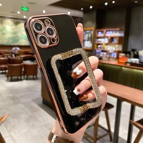 クリスタルストーンハンドル iPhoneケース 11色展開