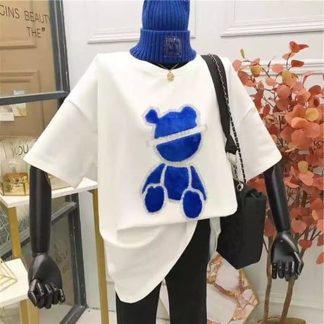 スパンコールベアー オーバーTシャツ 2色展開