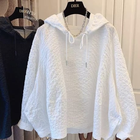 シンプルトレンディ フーディトップス 2色展開