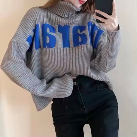 ハイネックビッグロゴニット 4色展開