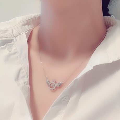 フェザージルコニア デザインネックレス 2色展開