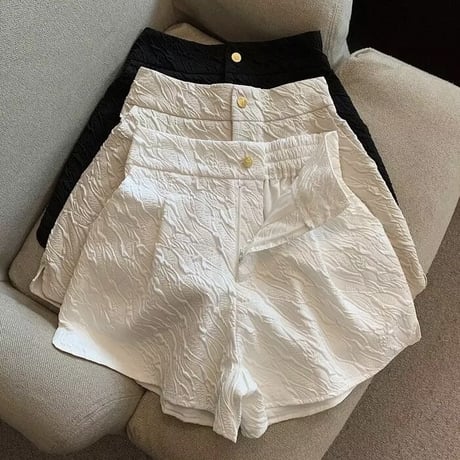 ジャガードゴールドボタン ショートパンツ 3色展開