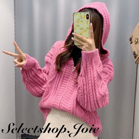 フーディニット ジッパーカーディガン 3色展開